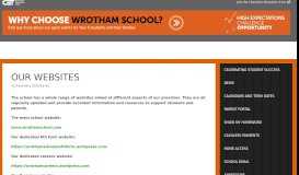 
							         Our Websites – WROTHAM SCHOOL								  
							    