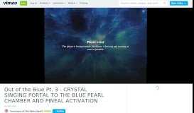 
							         Out of the Blue - Pt. 3 - CRYSTAL SINGING PORTAL TO THE BLUE ...								  
							    