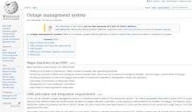 
							         Outage management system - Wikipedia								  
							    