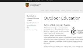 
							         Outdoor Education – Tudor Grange Academy Worcester								  
							    
