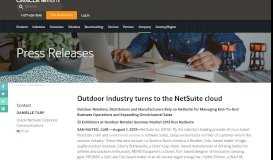 
							         Outdoor industry turns to the NetSuite cloud								  
							    