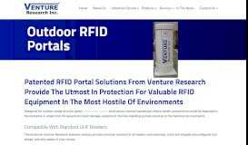 
							         Outdoor RFID Portals | Venture Research								  
							    