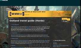 
							         Outland travel guide (Horde) | WoWWiki | FANDOM powered by Wikia								  
							    