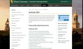 
							         Outlook 365 | Information Technology Services | Baylor ...								  
							    