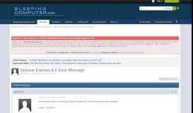 
							         Outlook Express 6.0 Error Message - Web Browsing/Email and Other ...								  
							    