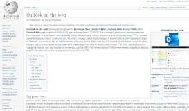 
							         Outlook on the web - Wikipedia								  
							    