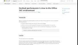 
							         Outlook performance is slow in the Office 365 environment								  
							    