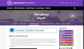 
							         Outlook (Student email) - Office 365 - The Library at Leeds ...								  
							    