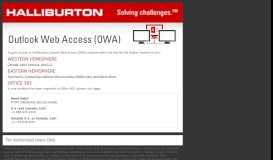 
							         Outlook Web Access (OWA) - Halliburton								  
							    