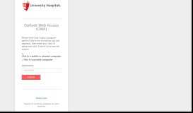 
							         Outlook Web Access (OWA) - University Hospitals								  
							    