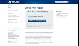 
							         Outlook Web - Office 365 Web Access - Office 365 | Montana State ...								  
							    