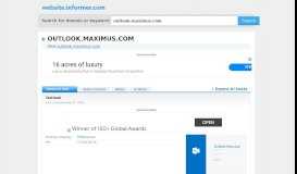 
							         outlook.maximus.com at Website Informer. Outlook. Visit ...								  
							    