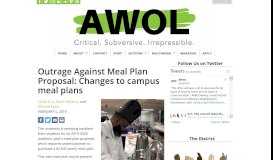 
							         Outrage Against Meal Plan Proposal: Changes to campus meal plans ...								  
							    