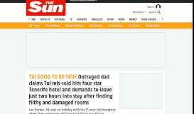 
							         Outraged dad claims Tui mis-sold him four star Tenerife hotel and ...								  
							    