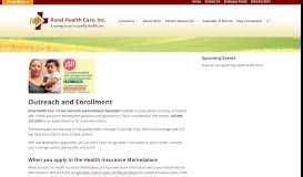
							         Outreach and Enrollment - Rural Health Care, Inc.								  
							    