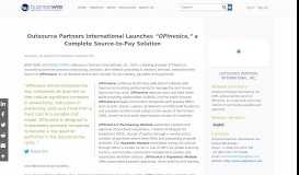 
							         Outsource Partners International Launches “OPInvoice,” a Complete ...								  
							    