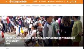 
							         Over 3,000 Students to Miss Examinations at Kyambogo University ...								  
							    