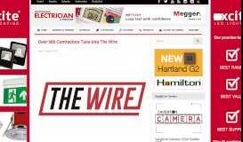 
							         Over 500 Contractors Tune into The Wire - Professional Electrician								  
							    