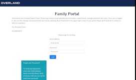 
							         Overland Family Portal | Login								  
							    