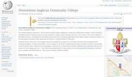 
							         Overnewton Anglican Community College - Wikipedia								  
							    