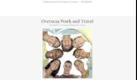 
							         Overseas Work and Travel								  
							    