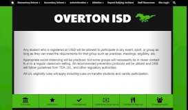 
							         Overton ISD - Home								  
							    