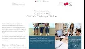 
							         Overview: Admission of International Degree Programme ... - TU Graz								  
							    