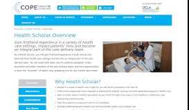 
							         Overview - COPE Health Scholars								  
							    