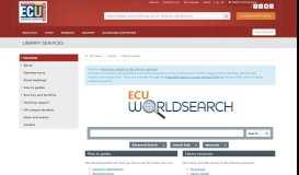 
							         Overview : Library Services : Centres - ECU								  
							    