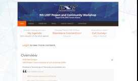 
							         Overview | LSST Project and Community Workshop								  
							    