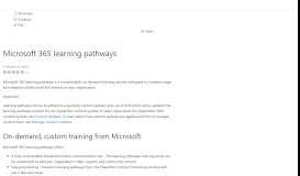 
							         Overview of Microsoft 365 learning pathways | Microsoft Docs								  
							    