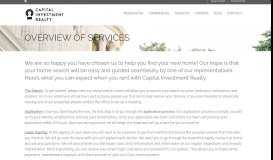 
							         Overview of Services | Capital Investment Realty								  
							    