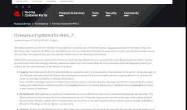 
							         Overview of systemd for RHEL 7 - Red Hat Customer Portal								  
							    
