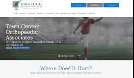 
							         Overview - Town Center Orthopaedic Associates								  
							    