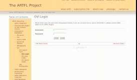 
							         OVI Login | The ARTFL Project								  
							    