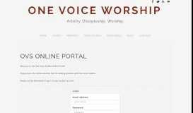 
							         OVS Online Portal - onevoiceworship								  
							    