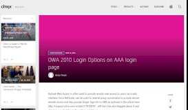 
							         OWA 2010 Login Options on AAA login page | Citrix Blogs								  
							    