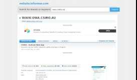 
							         owa.csiro.au at WI. CSIRO - Outlook Web App - Website Informer								  
							    