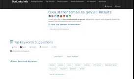 
							         Owa.statenetmail.sa.gov.au Results For Websites Listing								  
							    