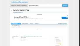 
							         owa.sundirect.in at WI. Outlook Web App - Website Informer								  
							    