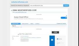 
							         owa.weatherford.com at Website Informer. Sign In. Visit Owa ...								  
							    