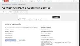 
							         OwlPLAYZ Customer Service Phone Number (925) 529-8438 ...								  
							    