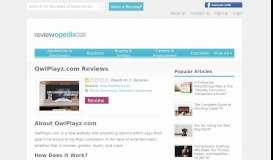 
							         OwlPlayz.com Reviews - Legit or Scam? - Reviewopedia								  
							    