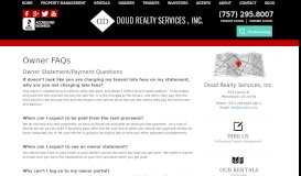 
							         Owner FAQ - Doud Realty Service, Inc.								  
							    