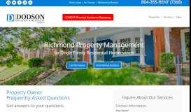 
							         Owner FAQs - Dodson Property Management								  
							    