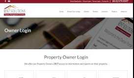 
							         Owner Login - Rent Solutions								  
							    