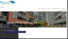 
							         | Owner Portal Access | 24-7 - Melbourne Property Managers								  
							    