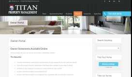 
							         Owner Portal – Titan Property Management								  
							    