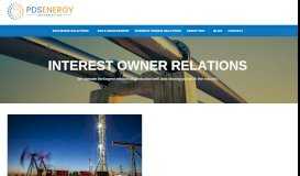 
							         Owner Relations Services - PDS Energy								  
							    