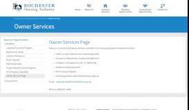 
							         Owner Services - Rochester Housing Authority								  
							    